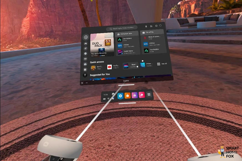 Die virtuelle Realität ist zu sehen